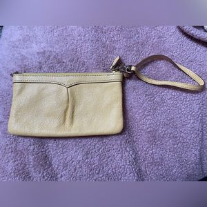 Yellow leather Dooney & Bourke wristlet